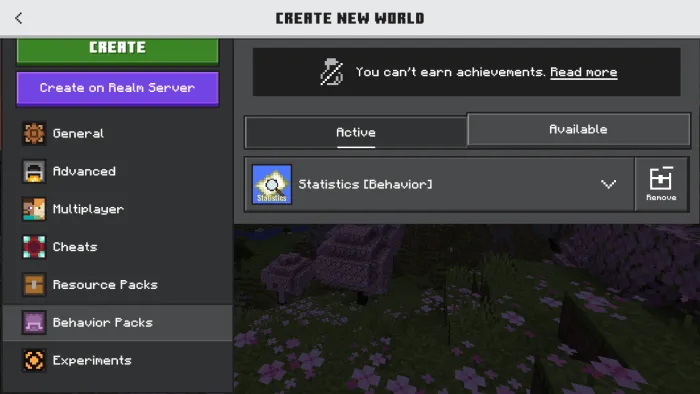 Behavior Pack Installation