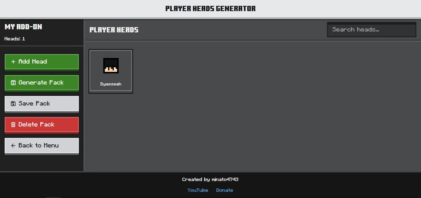 Player Heads Generator Interface 2